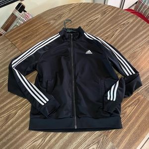 Adidas Black Track Jacket/Windbreaker Jacket